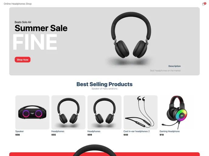 screenshot of Ecommerce Full Stack NEXT App