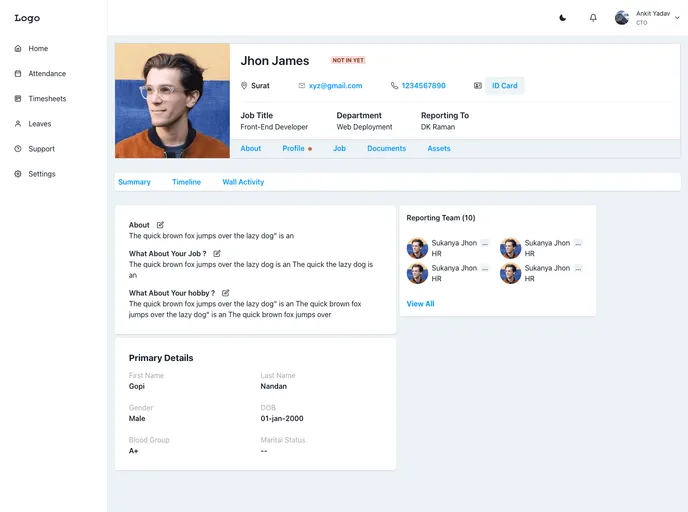 screenshot of EMS Keka