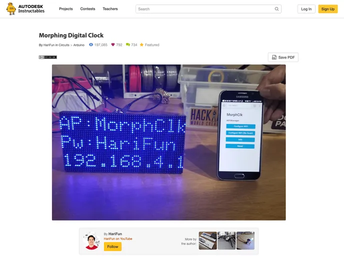 screenshot of MorphingClockRemix