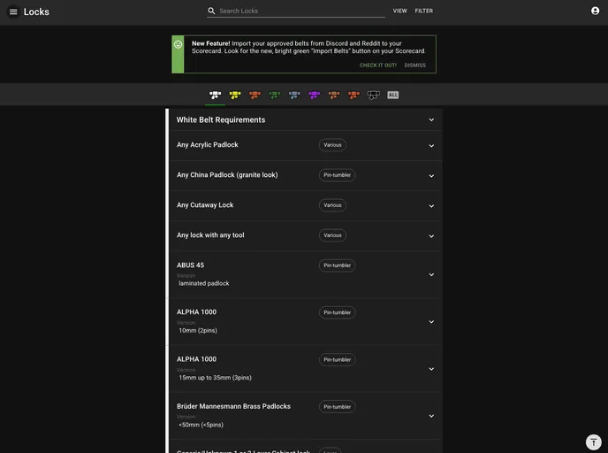 screenshot of Lpu Belt Explorer