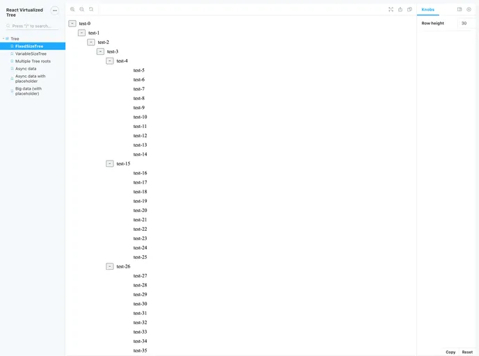 React Vtree