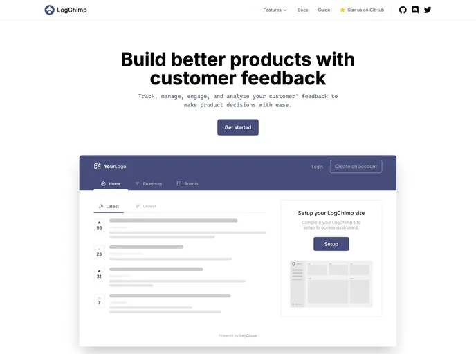 screenshot of Logchimp