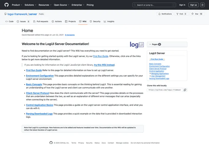 screenshot of Server