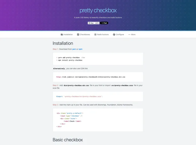 Pretty Checkbox screenshot