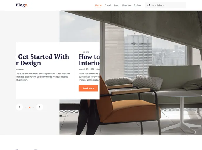 screenshot of Blogy Html