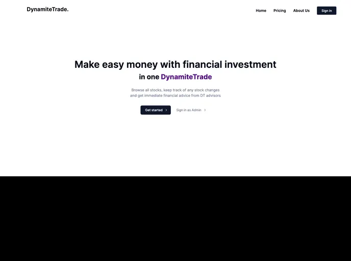 screenshot of Financial App