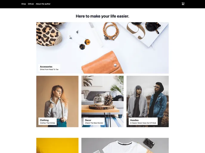 screenshot of React Woocommerce