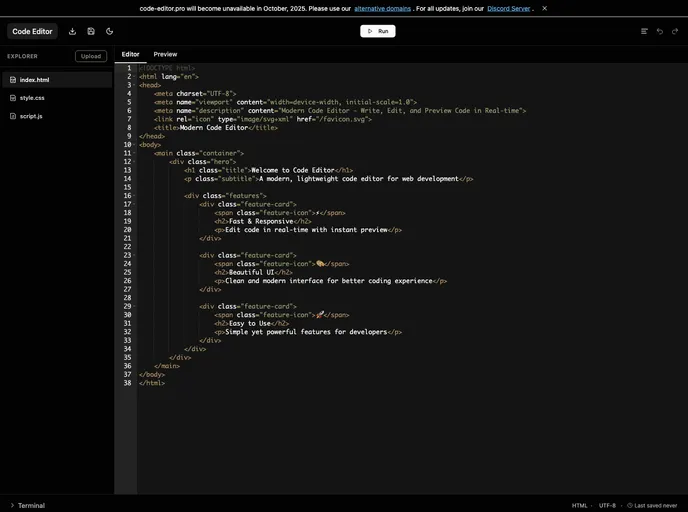 screenshot of Code Editor With Console