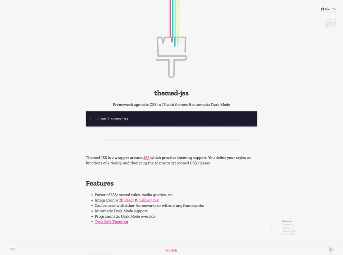 screenshot of Themed Jss