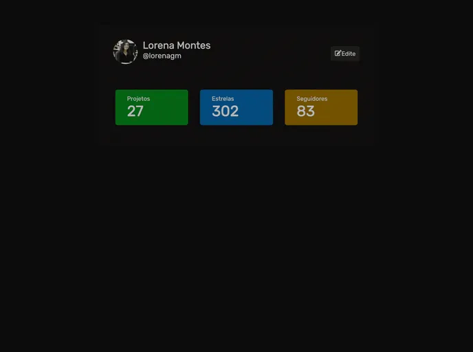 screenshot of Profile Component