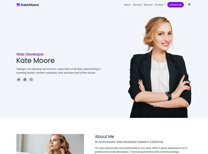 screenshot of Developer Portfolio