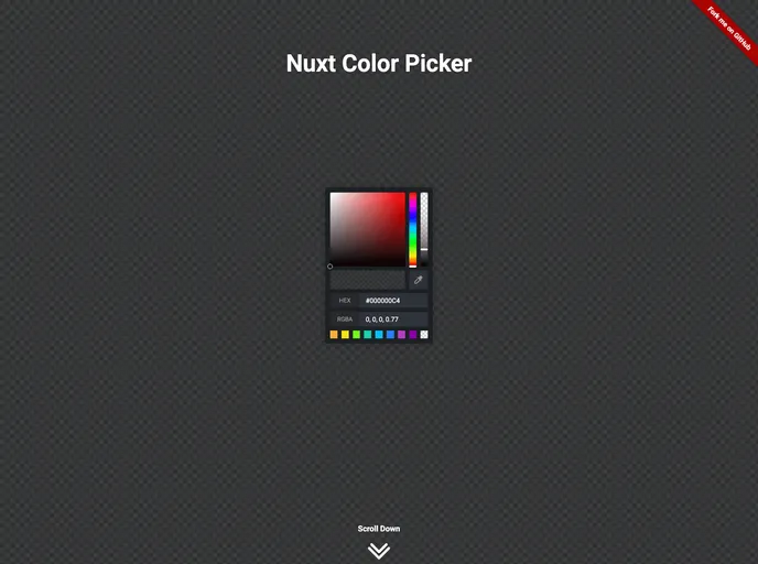 screenshot of Nuxt Color Picker