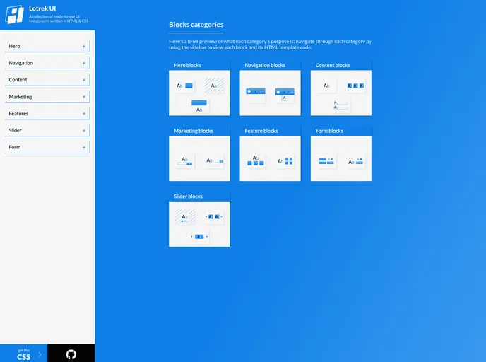 screenshot of Lotrek UI