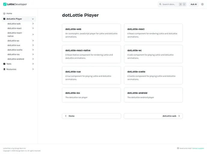 screenshot of Dotlottie Web