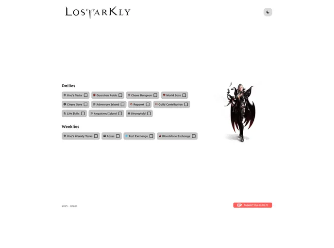 screenshot of Lostarkly Next