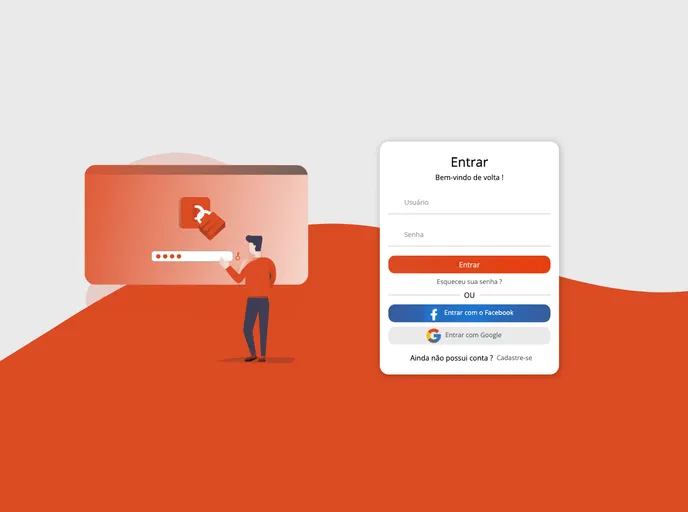 screenshot of Login Screen Html Css Js