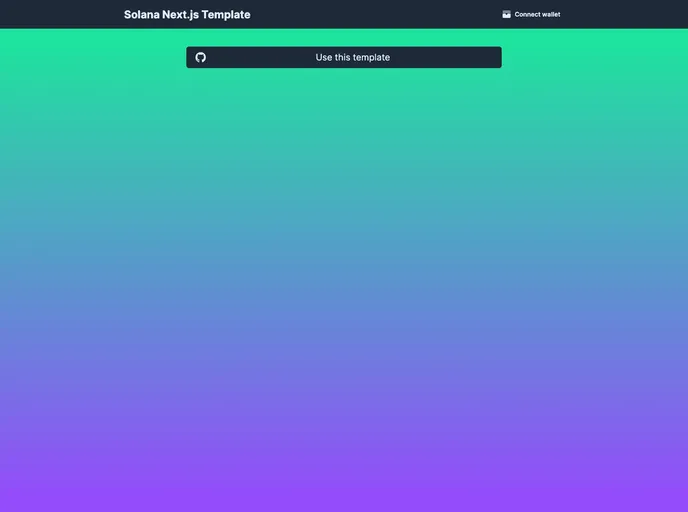 Solana Next Template screenshot