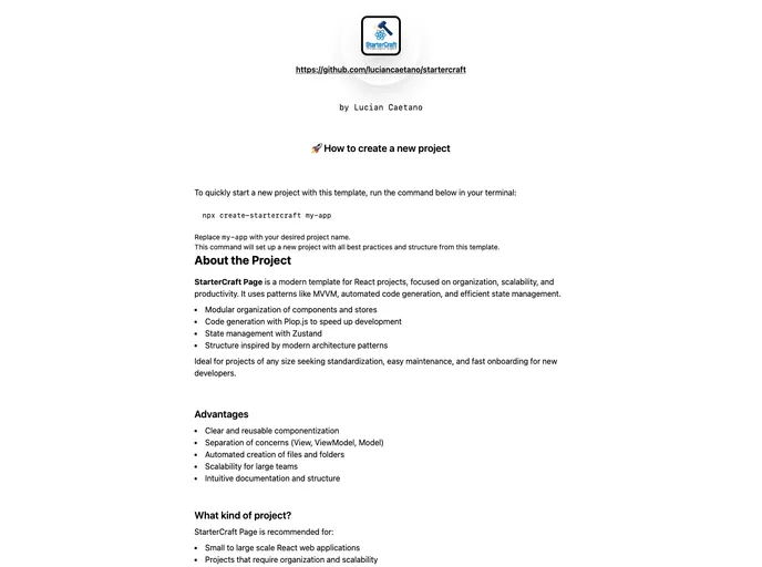 Startercraft screenshot