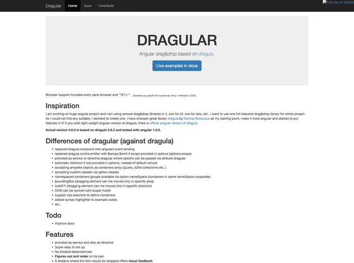 screenshot of Dragular