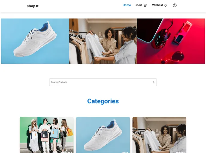 E Shopit Frontend screenshot