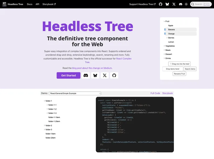 Headless Tree screenshot