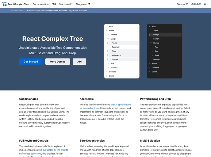 React Complex Tree
