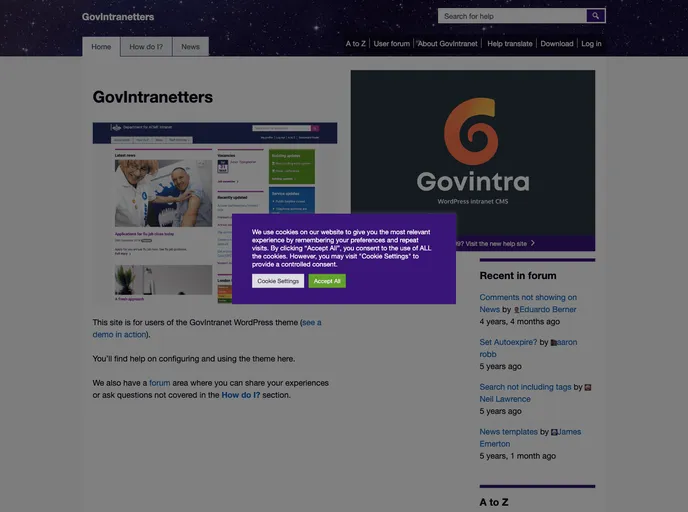 screenshot of Govintranet Free