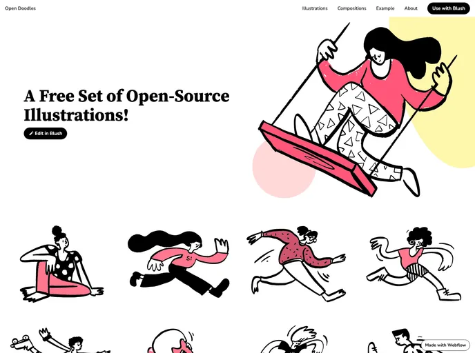 React Open Doodles screenshot