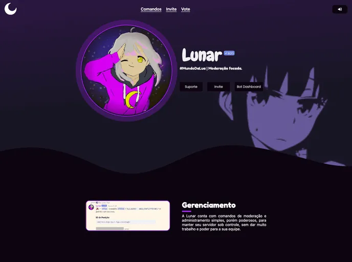 screenshot of LunaryDashboard