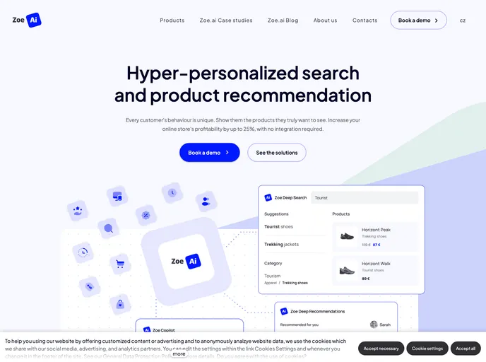 screenshot of Fast AI Zoe Demo