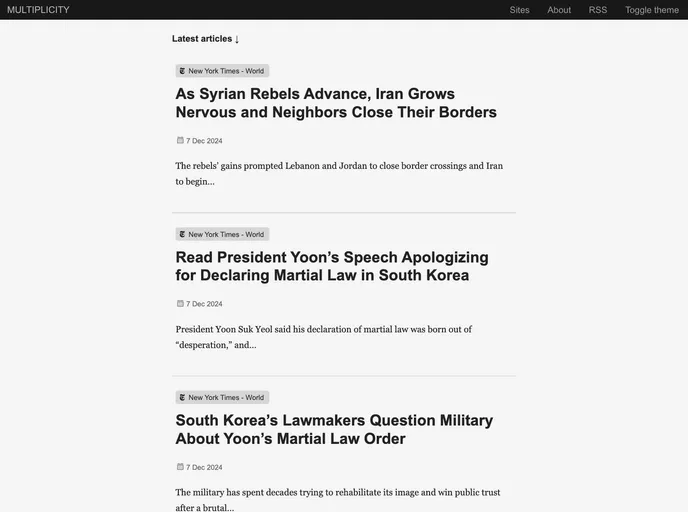 screenshot of Eleventy Template Multiplicity