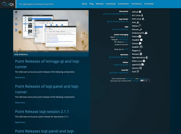screenshot of Liblxqt