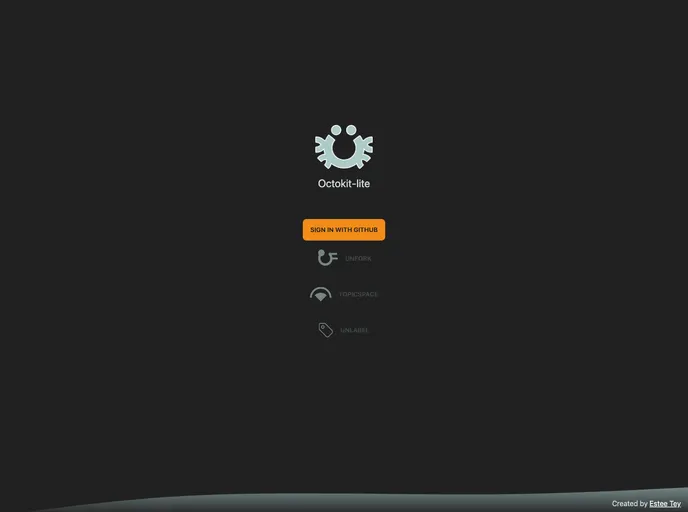 screenshot of Octokit Lite