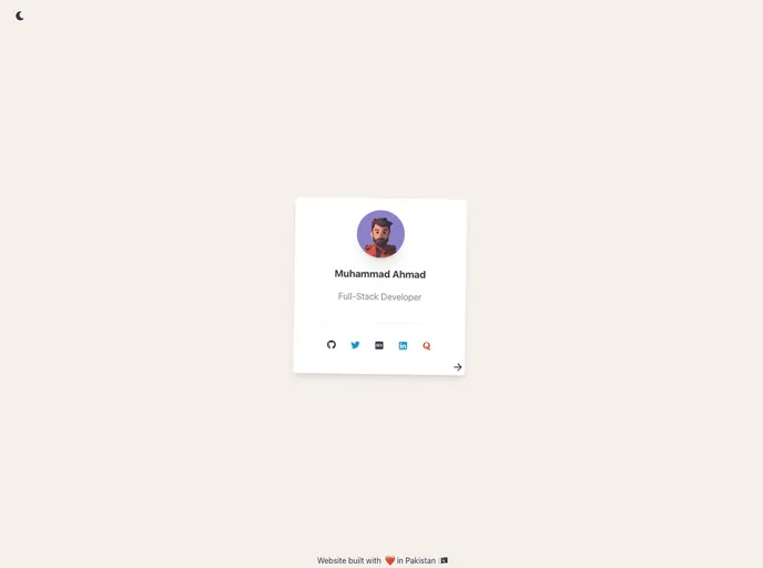 screenshot of Card Portfolio