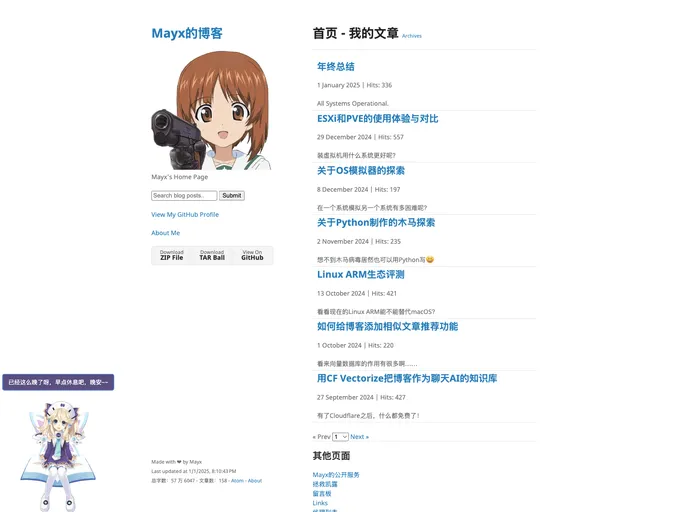screenshot of Mabbs.github.io