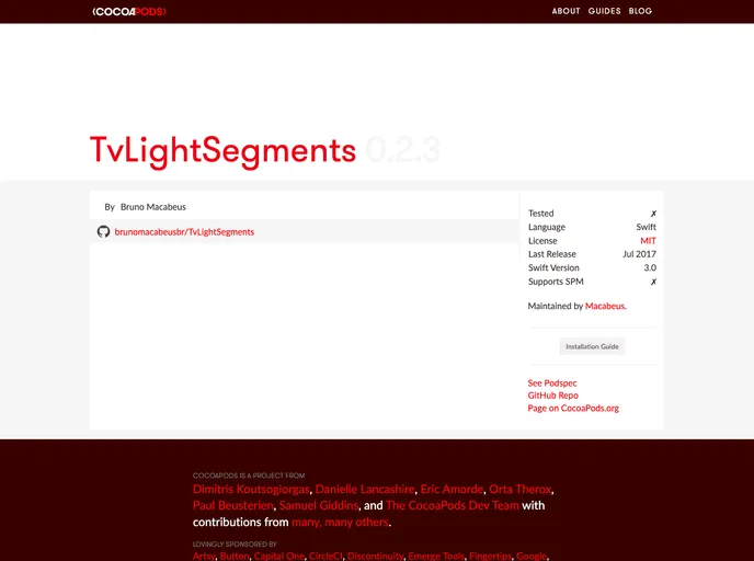 screenshot of TvLightSegments