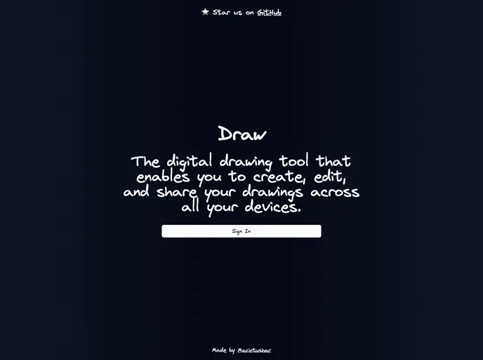 screenshot of Draw