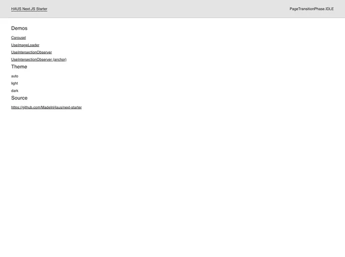 screenshot of Next Starter