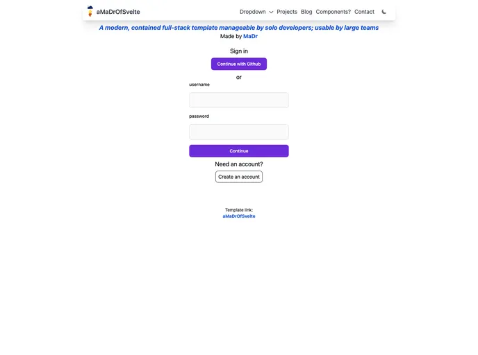 screenshot of AMaDrOfSvelte