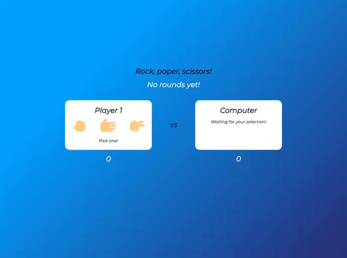 screenshot of Rock Paper Scissors