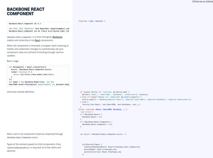 Backbone React Component