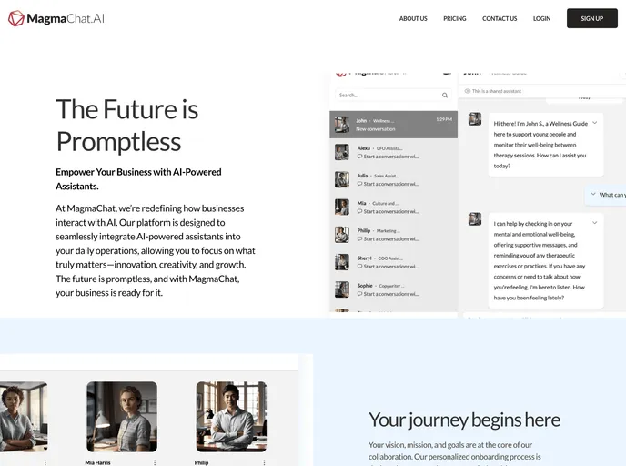 screenshot of Magma Chat
