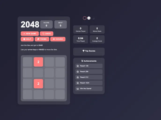 screenshot of 2048