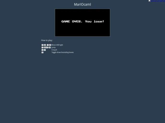 screenshot of MariOCaml