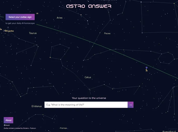 screenshot of Astro Answer
