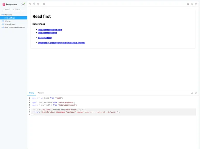 React Formawesome screenshot
