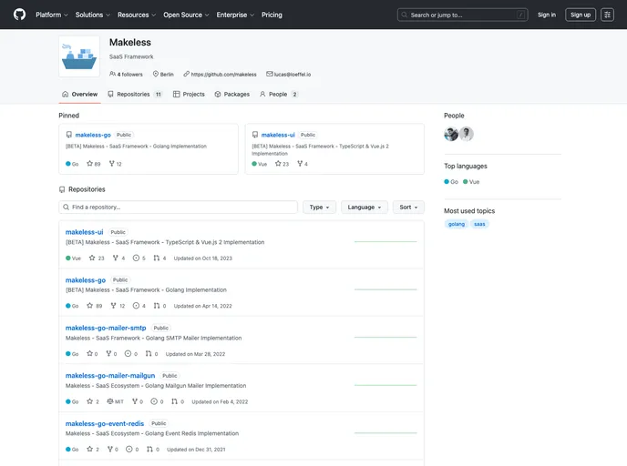 Makeless UI screenshot