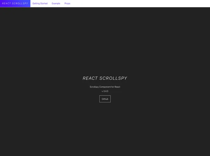 React Scrollspy