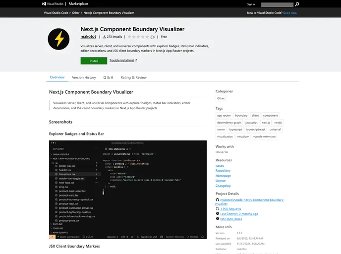 Vscode Nextjs Component Boundary Visualizer screenshot