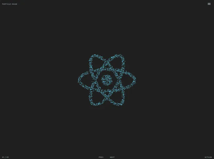 React Particle Image screenshot